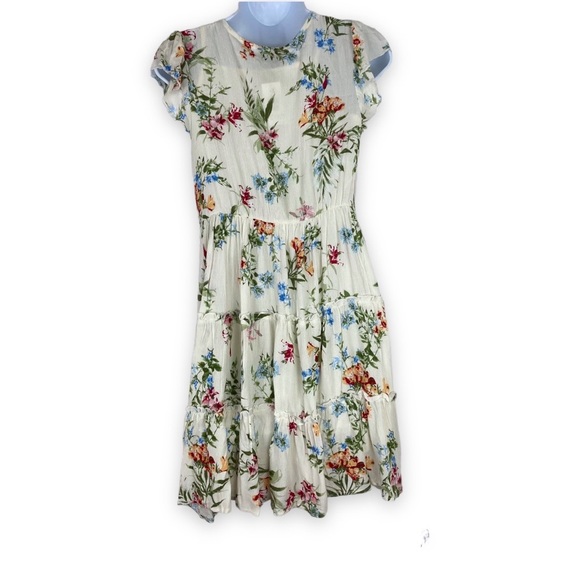 by&by girl Little & Big Girls Flutter Sleeve A-Line Dress 2 piece set L - Picture 8 of 17